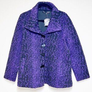NWT Liv by Habitat 201413 Nouveau Knit Thick Stretchy Boxy Jacket Coat Sz L XL